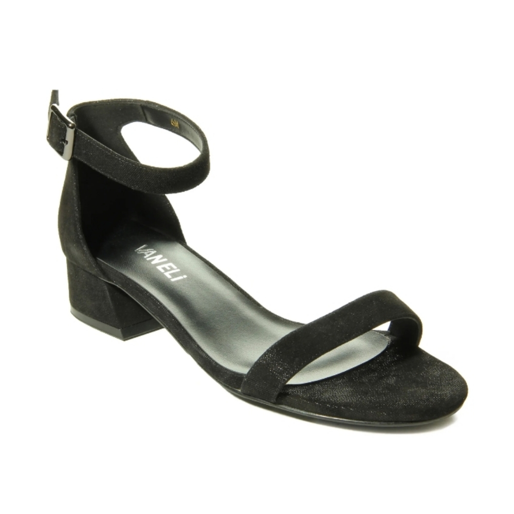 NEW VANELI Hadaya Ankle Strap Sandal In Black Prague Suede